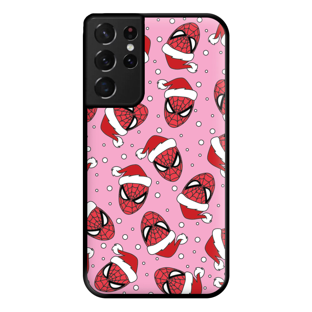 Spider Christmas Pattern Phone Case for Galaxy S21 Ultra