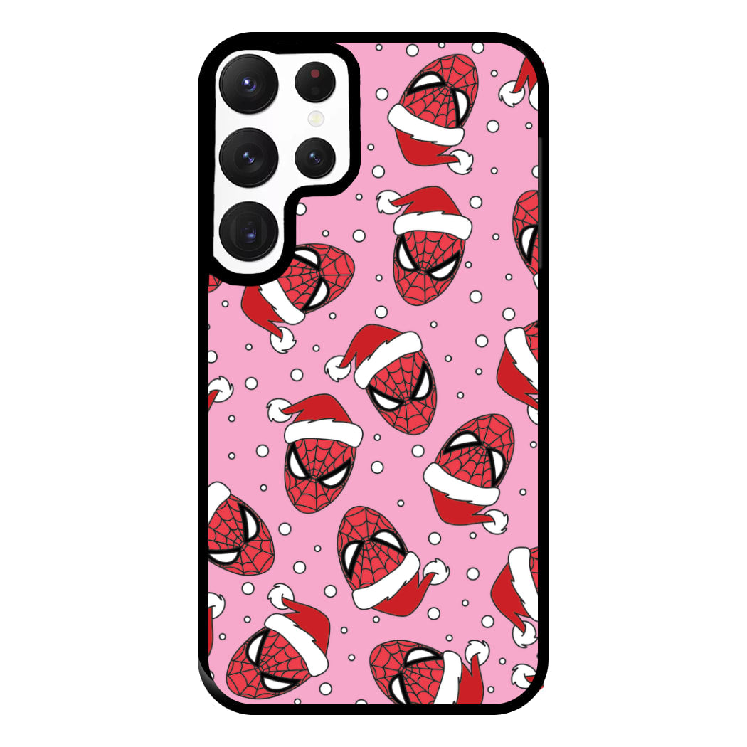 Spider Christmas Pattern Phone Case for Galaxy S22 Ultra