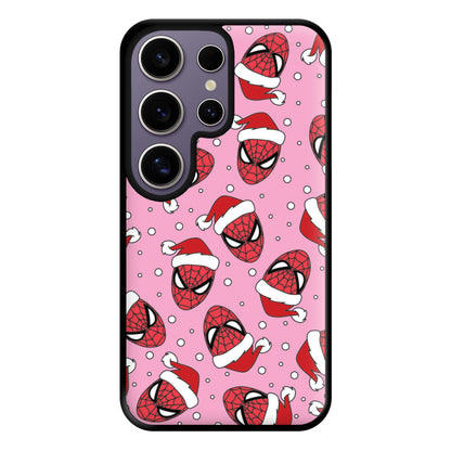 Spider Christmas Pattern Phone Case for Galaxy S25 Ultra