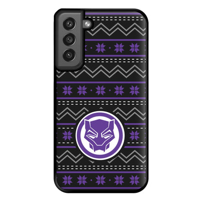 Panther Christmas Pattern Phone Case for Galaxy S21FE