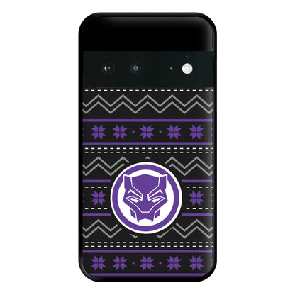 Panther Christmas Pattern Phone Case for Google Pixel 6a