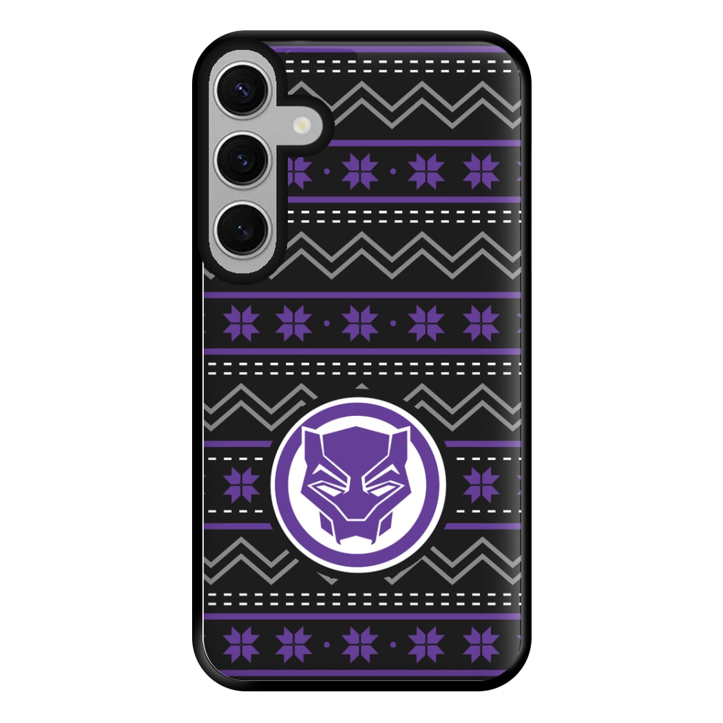 Panther Christmas Pattern Phone Case for Galaxy S24FE