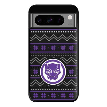 Panther Christmas Pattern Phone Case for Google Pixel 8 Pro