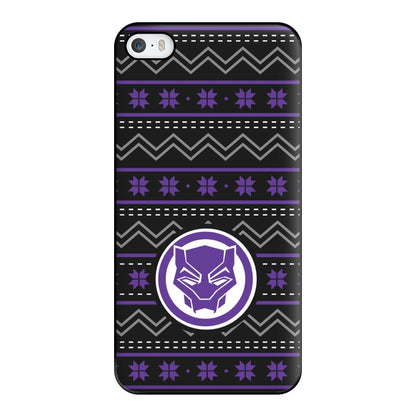 Panther Christmas Pattern Phone Case for iPhone 5 / 5s / SE 2016