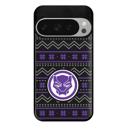 Panther Christmas Pattern Phone Case for Google Pixel 9 Pro XL