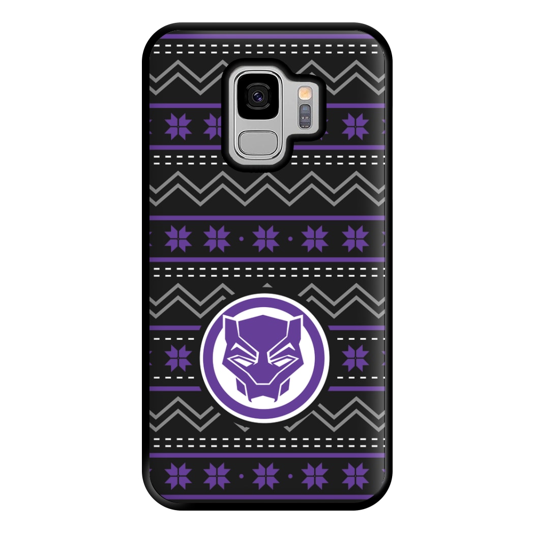 Panther Christmas Pattern Phone Case for Galaxy S9 Plus