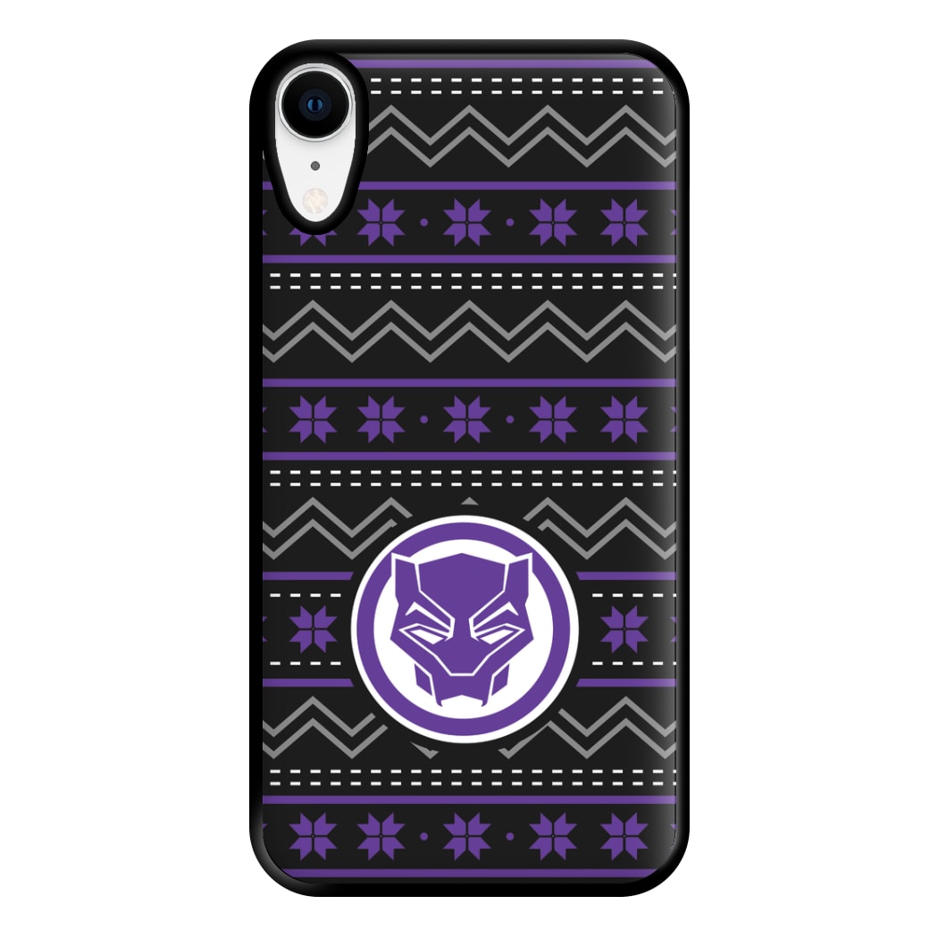 Panther Christmas Pattern Phone Case for iPhone XR