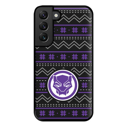 Panther Christmas Pattern Phone Case for Galaxy S22 Plus