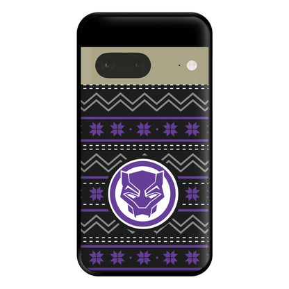 Panther Christmas Pattern Phone Case for Google Pixel 7a