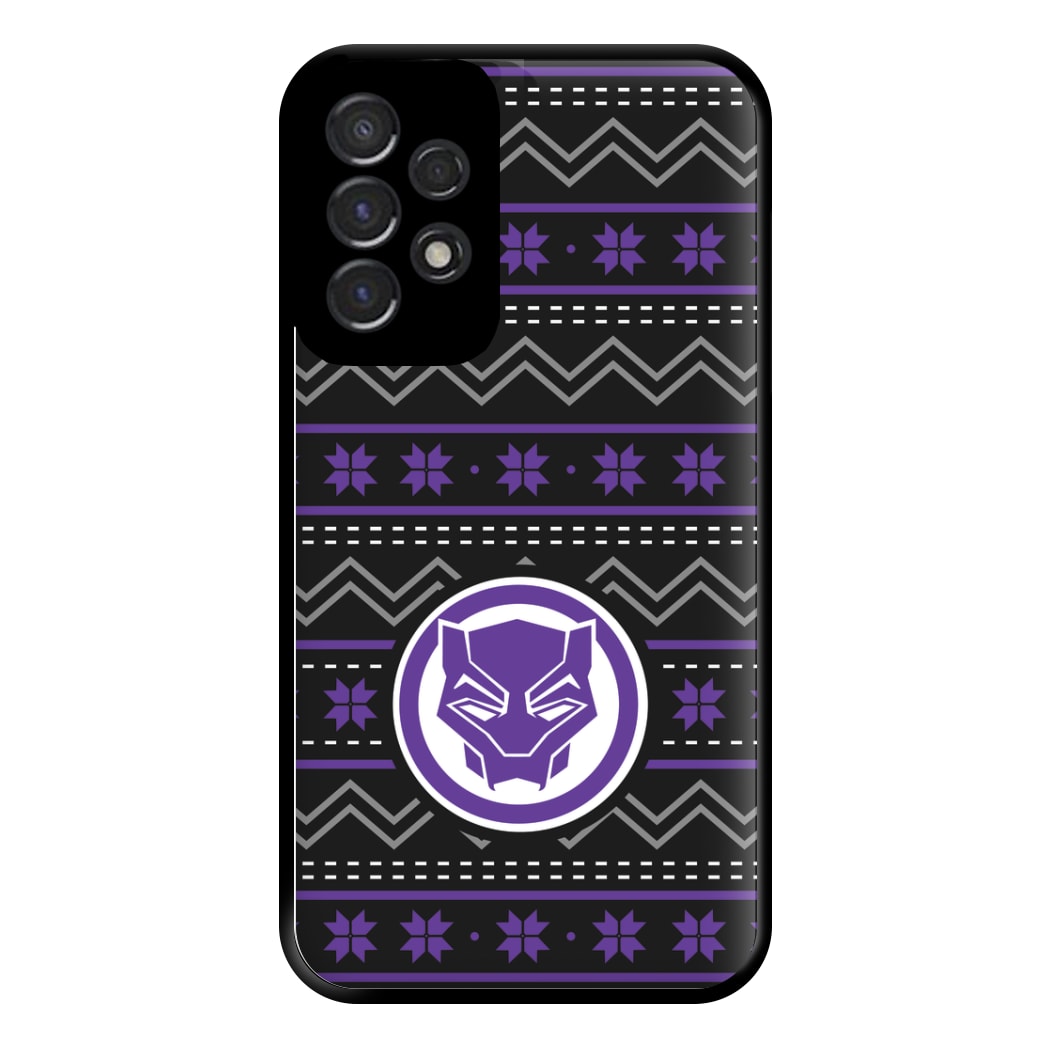 Panther Christmas Pattern Phone Case for Galaxy A53