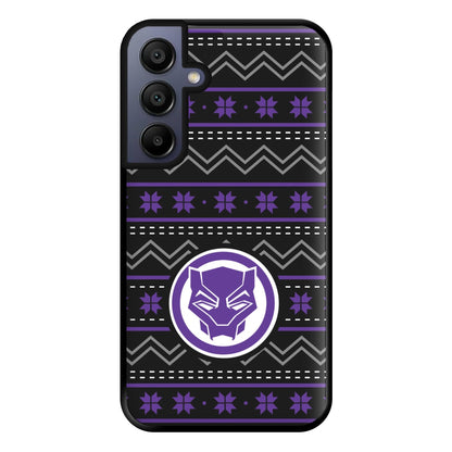 Panther Christmas Pattern Phone Case for Galaxy A15