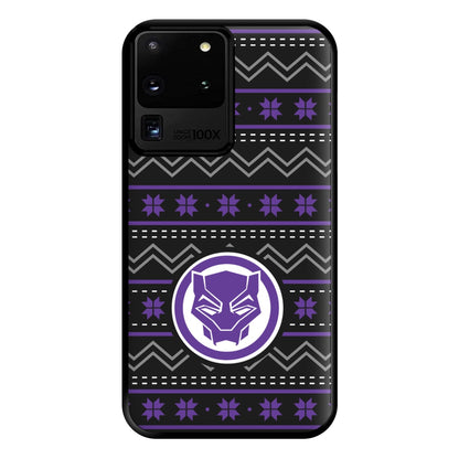 Panther Christmas Pattern Phone Case for Galaxy S20 Ultra