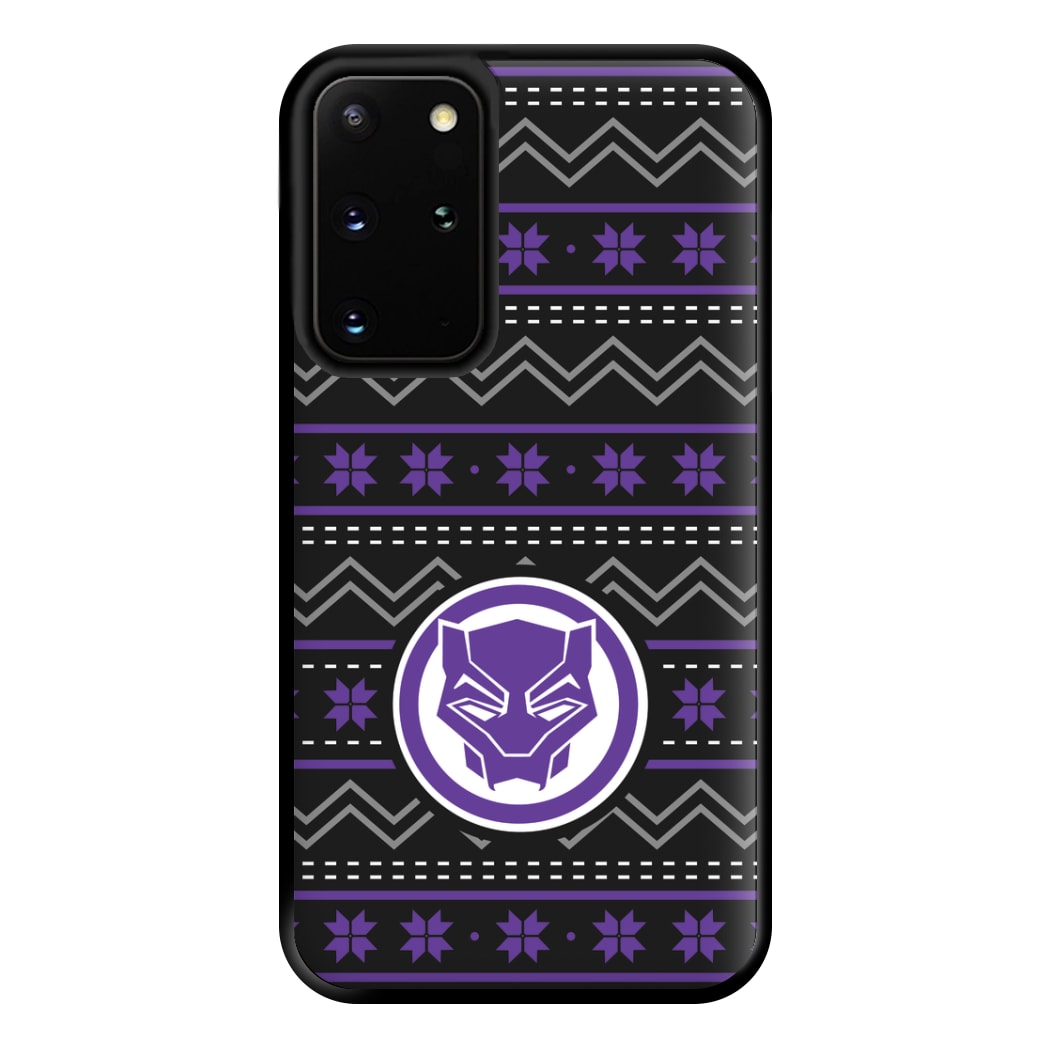 Panther Christmas Pattern Phone Case for Galaxy S20 Plus