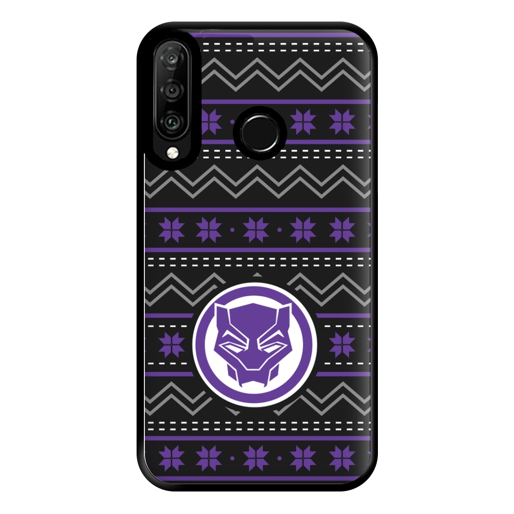 Panther Christmas Pattern Phone Case for Huawei P30 Lite