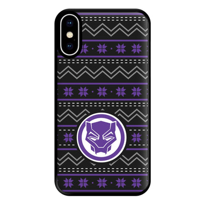 Panther Christmas Pattern Phone Case for iPhone XS Max