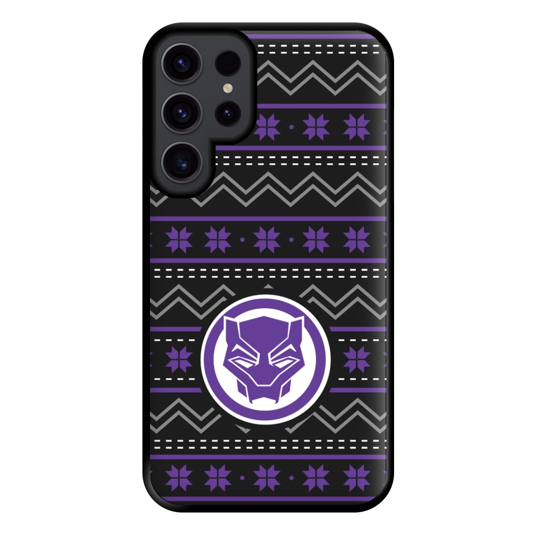 Panther Christmas Pattern Phone Case for Galaxy S23 Ultra