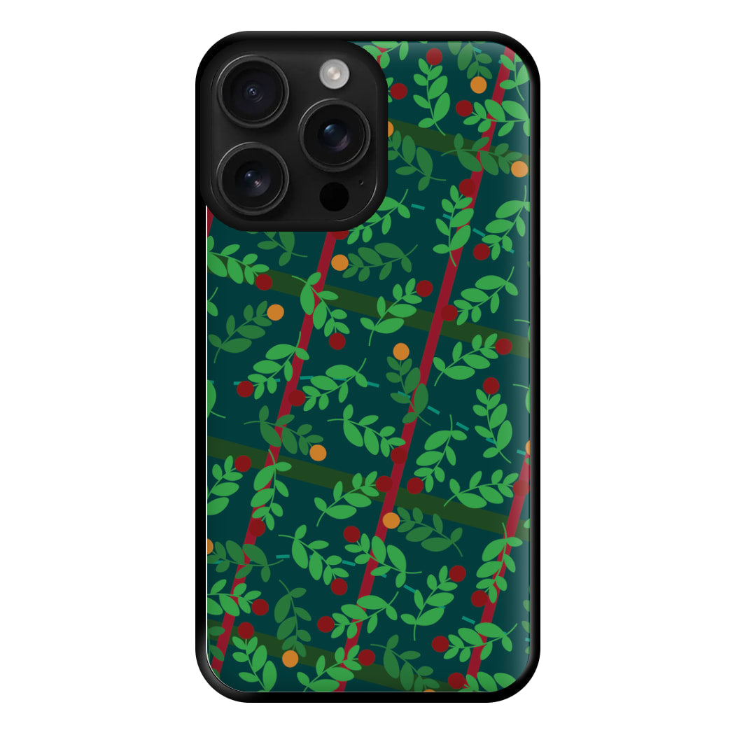 Mistletoe Pattern Phone Case for iPhone 16 Pro Max