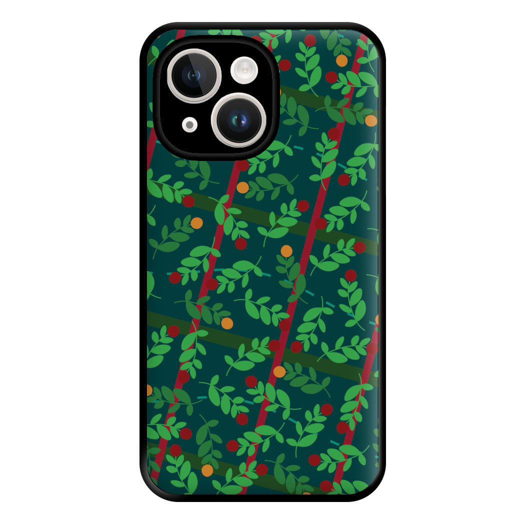 Mistletoe Pattern Phone Case for iPhone 14 Plus