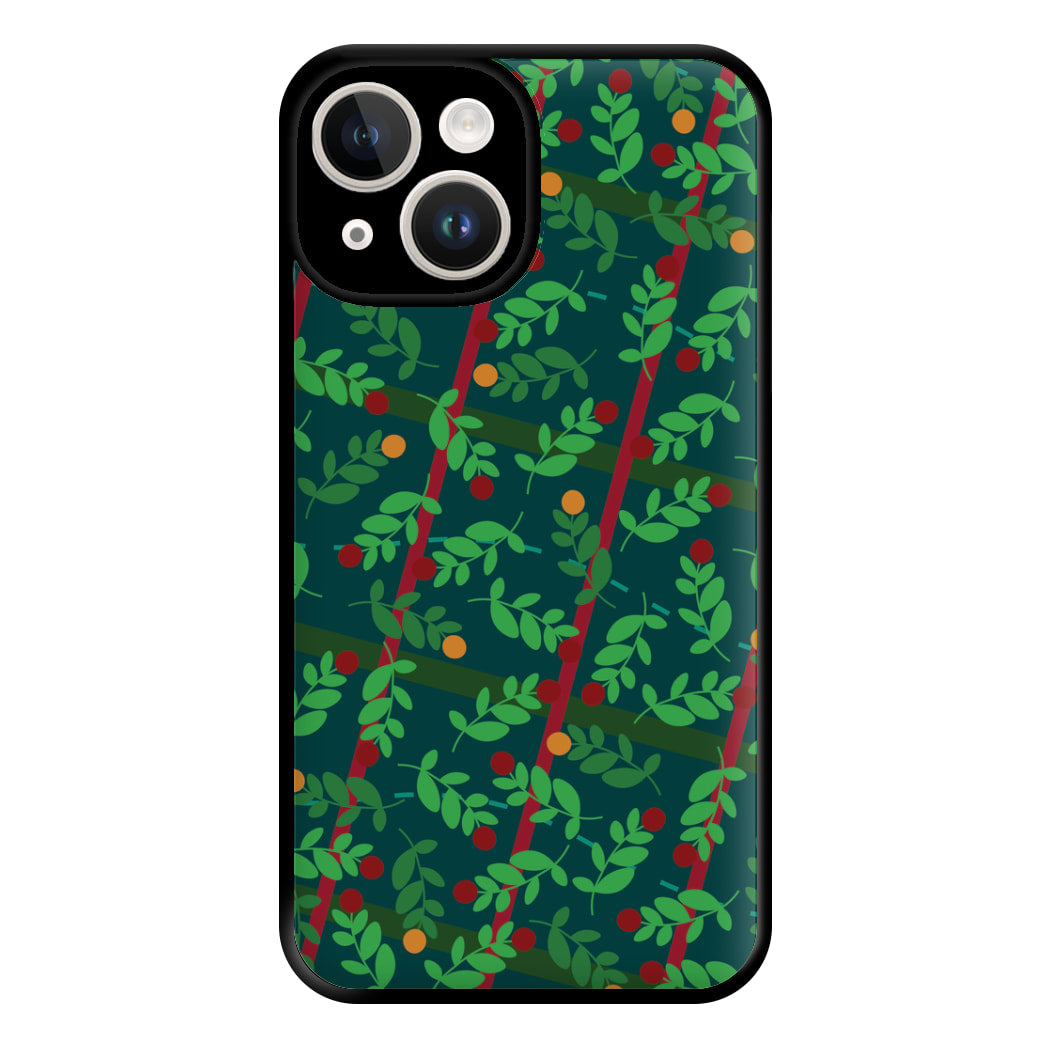 Mistletoe Pattern Phone Case for iPhone 14