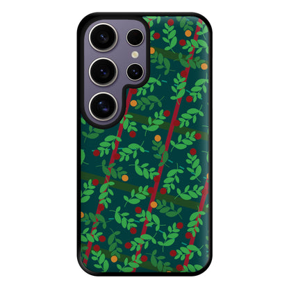 Mistletoe Pattern Phone Case for Galaxy S25 Ultra