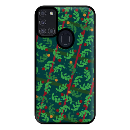 Mistletoe Pattern Phone Case for Galaxy A21s