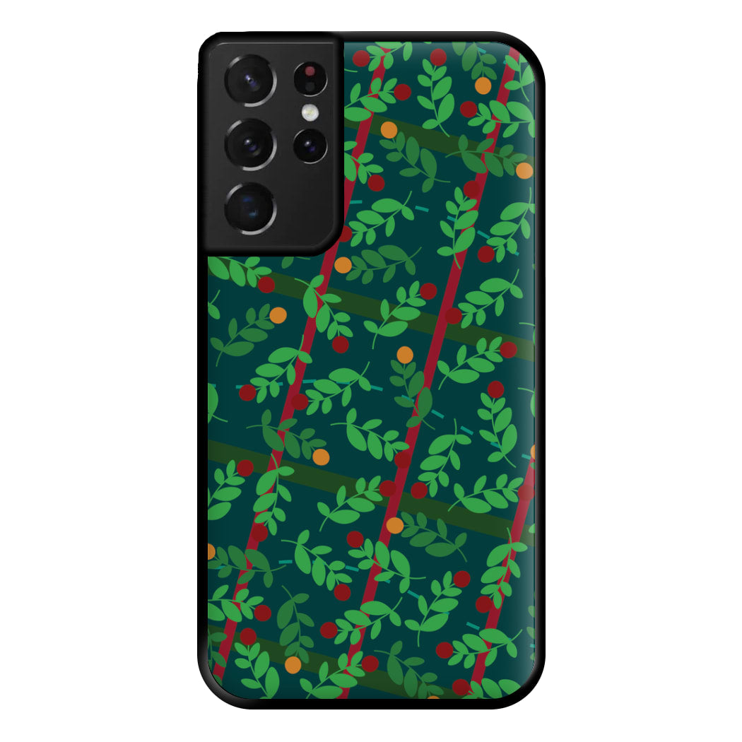 Mistletoe Pattern Phone Case for Galaxy S21 Ultra