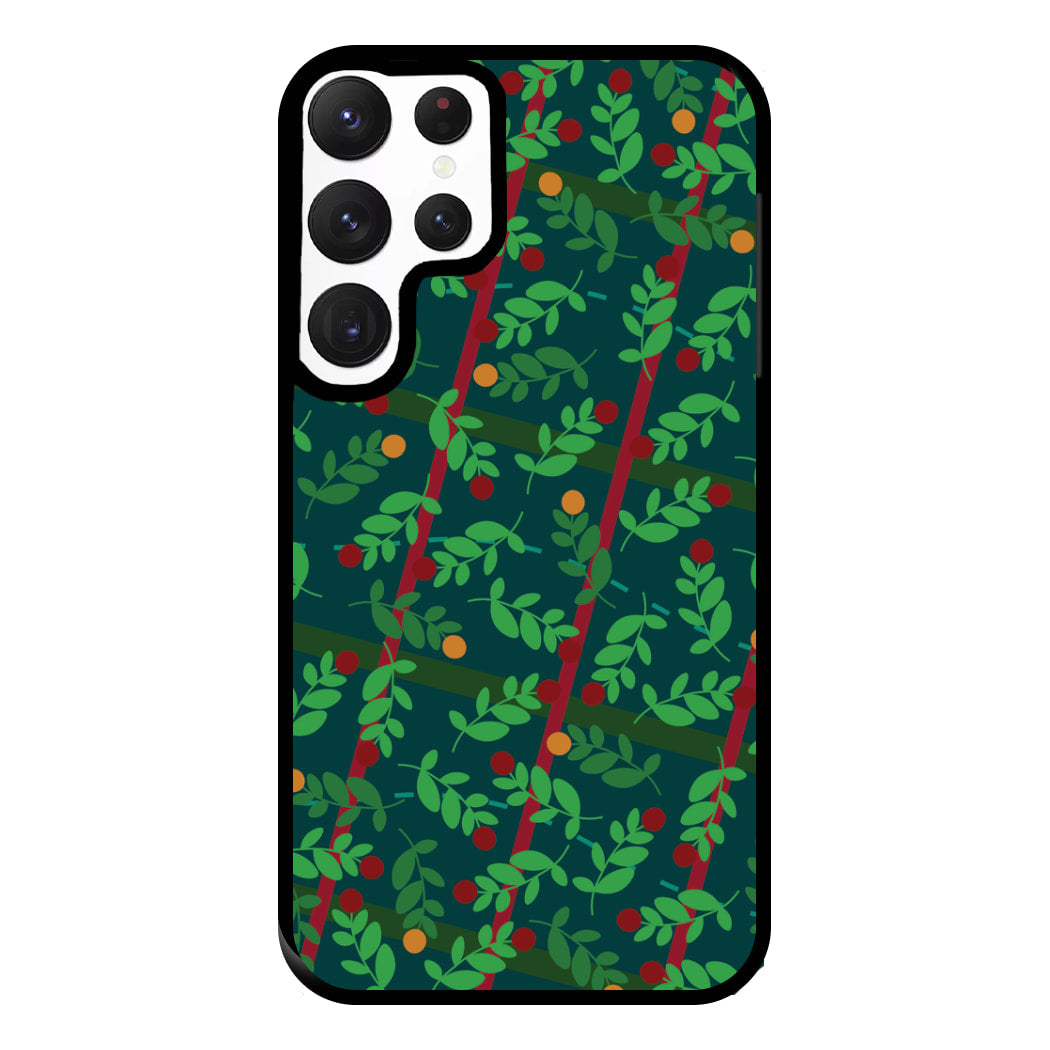 Mistletoe Pattern Phone Case for Galaxy S22 Ultra