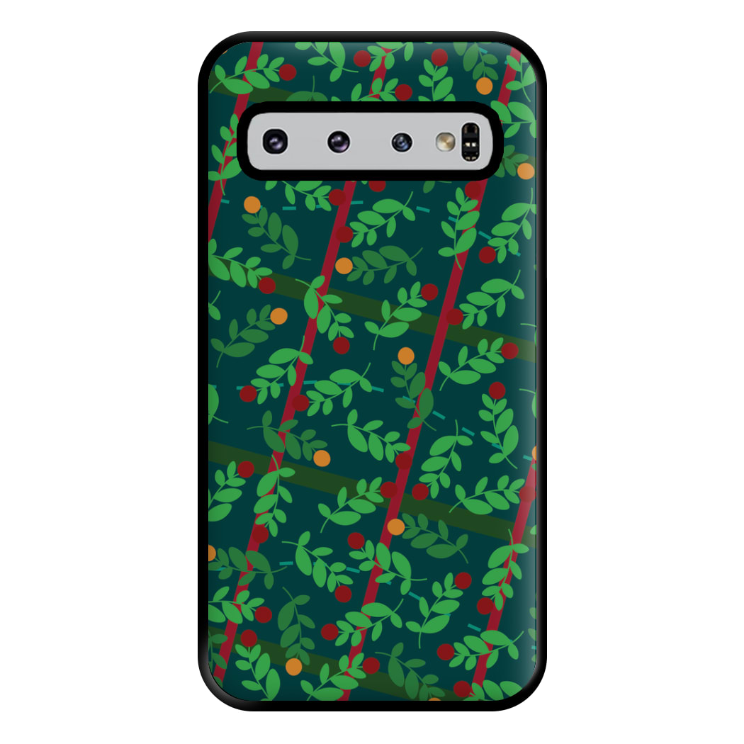 Mistletoe Pattern Phone Case for Galaxy S10 Plus