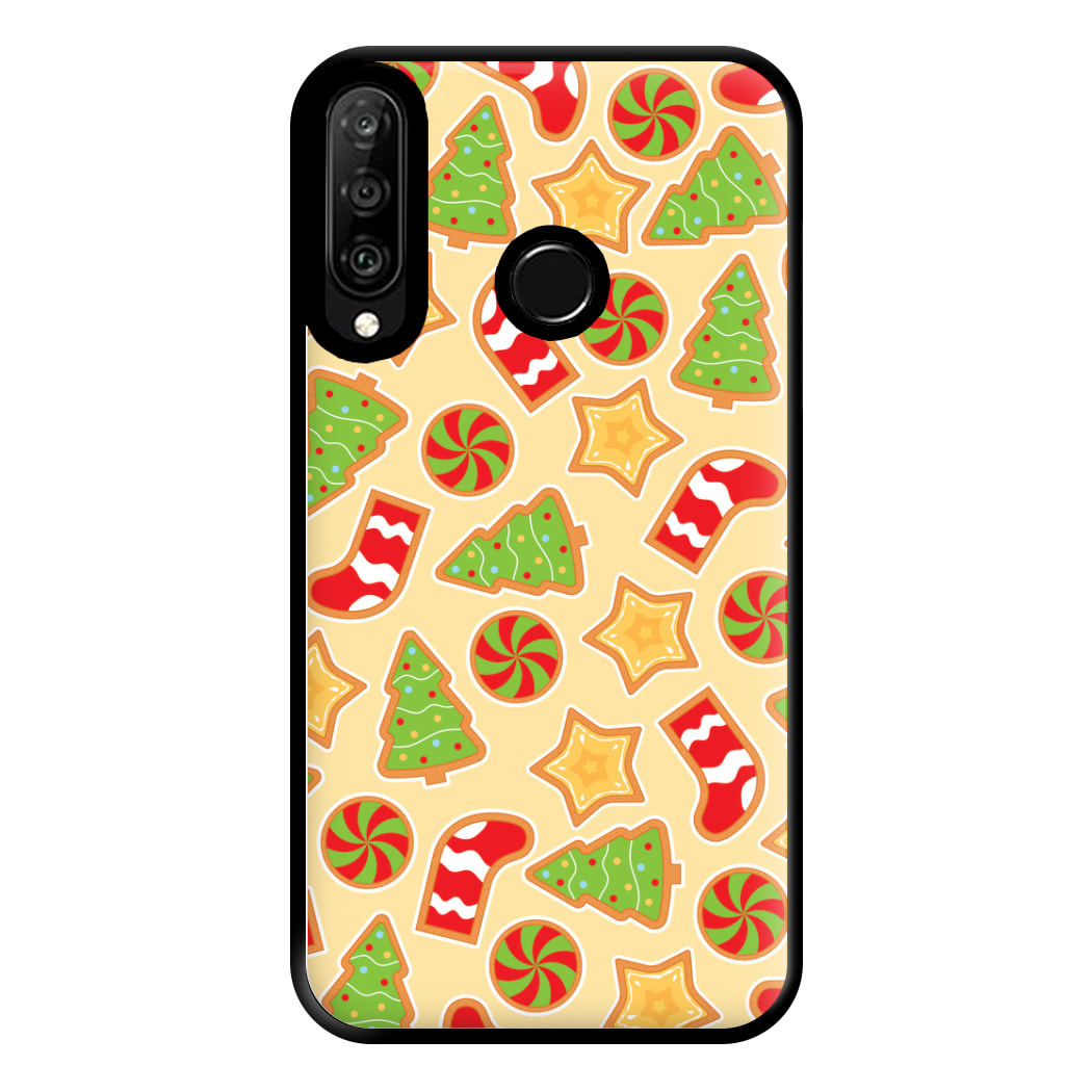 Gingerbread And Stocking Pattern Phone Case for Huawei P30 Lite