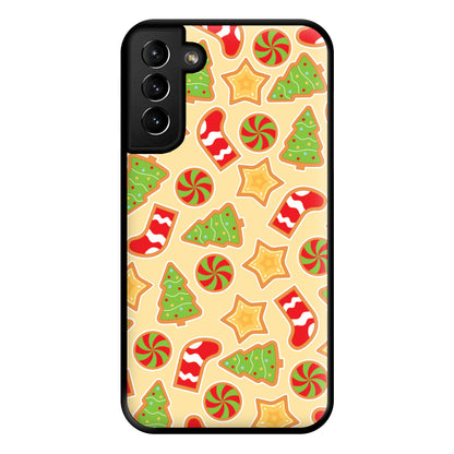 Gingerbread And Stocking Pattern Phone Case for Galaxy S21 Plus