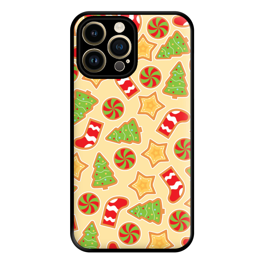 Gingerbread And Stocking Pattern Phone Case for iPhone 14 Pro Max