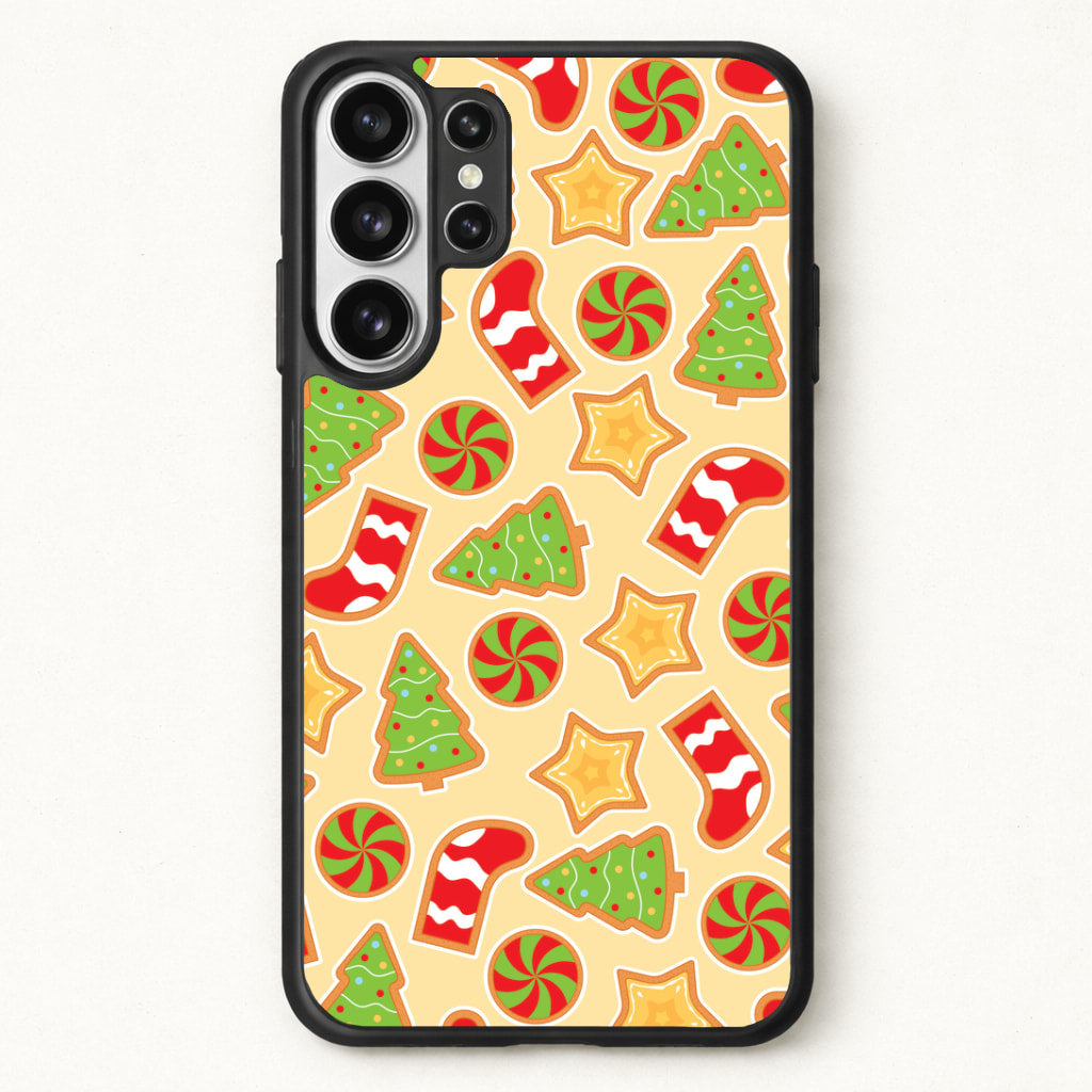 Gingerbread And Stocking Pattern Phone Case for Galaxy S26 Ultra