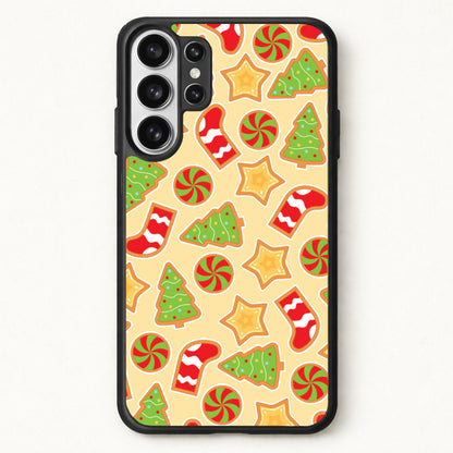 Gingerbread And Stocking Pattern Phone Case for Galaxy S26 Ultra