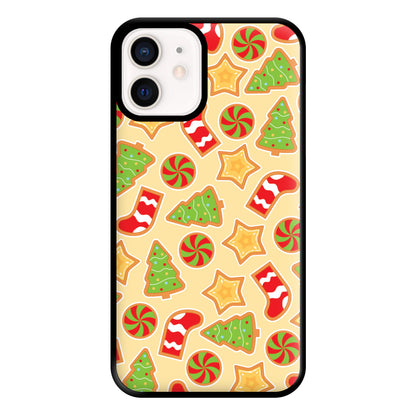 Gingerbread And Stocking Pattern Phone Case for iPhone 13 Mini