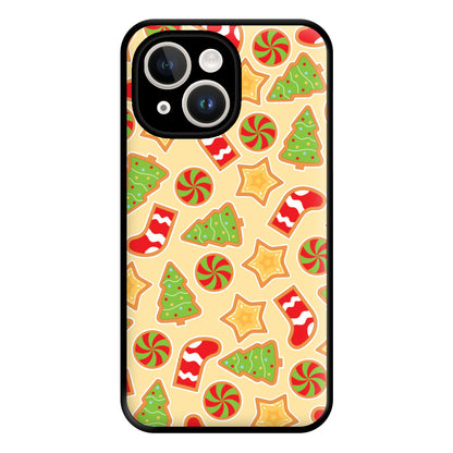 Gingerbread And Stocking Pattern Phone Case for iPhone 14 Plus