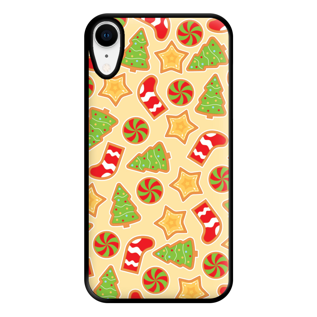 Gingerbread And Stocking Pattern Phone Case for iPhone XR