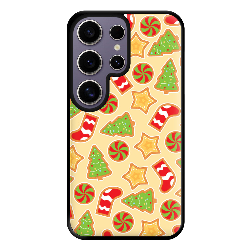 Gingerbread And Stocking Pattern Phone Case for Galaxy S25 Ultra