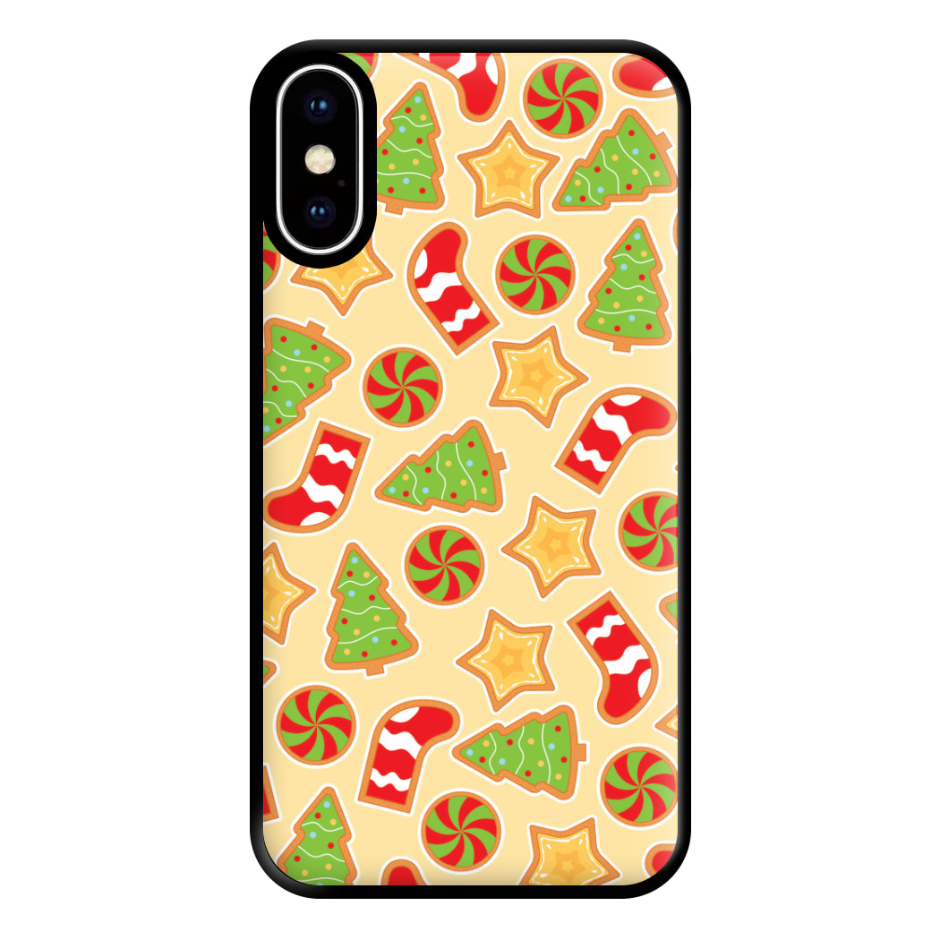 Gingerbread And Stocking Pattern Phone Case for iPhone XS Max