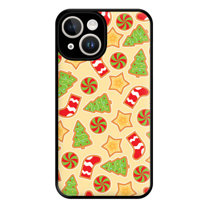 Gingerbread And Stocking Pattern Phone Case for iPhone 14