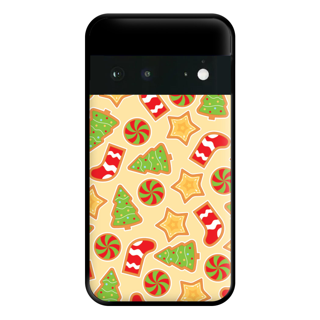 Gingerbread And Stocking Pattern Phone Case for Google Pixel 6a