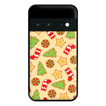 Gingerbread And Stocking Pattern Phone Case for Google Pixel 6a