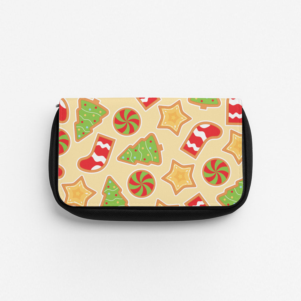 Gingerbread And Stocking Pattern Pencil Case