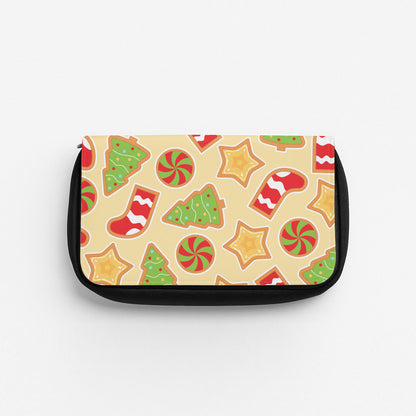 Gingerbread And Stocking Pattern Pencil Case