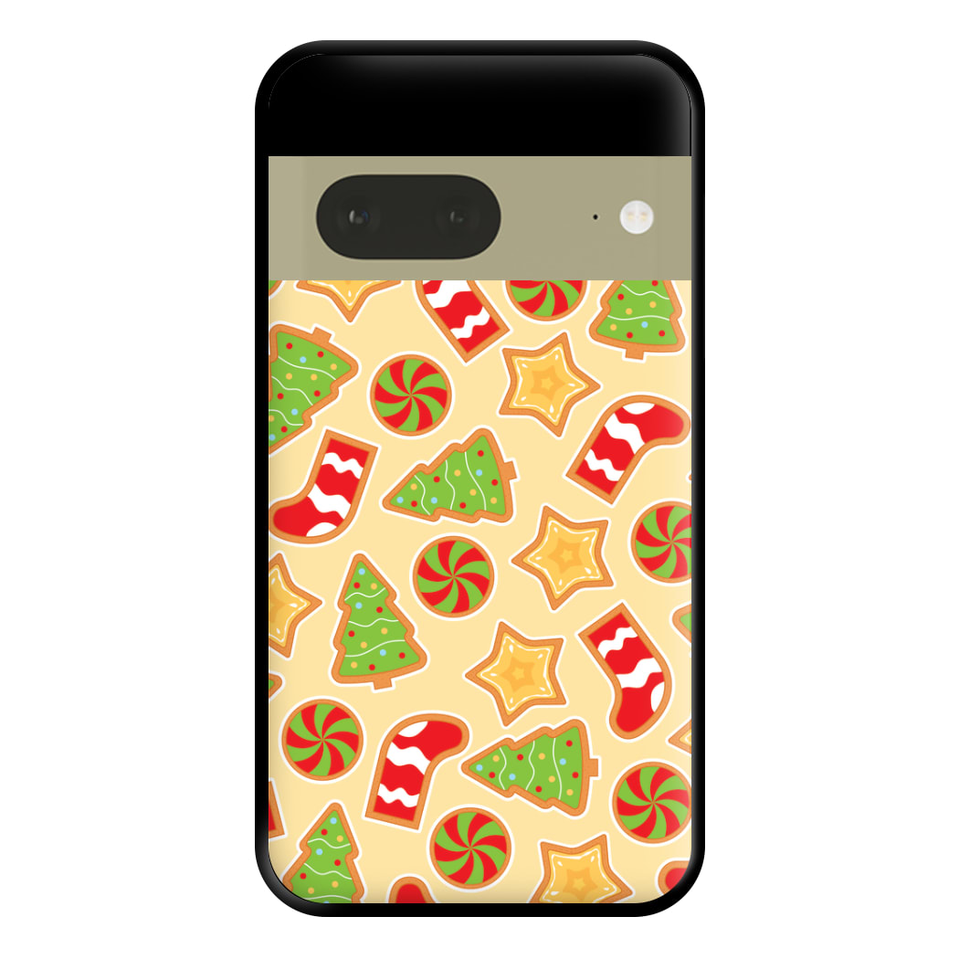 Gingerbread And Stocking Pattern Phone Case for Google Pixel 7a