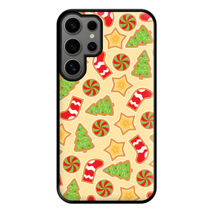 Gingerbread And Stocking Pattern Phone Case for Galaxy S24 Ultra