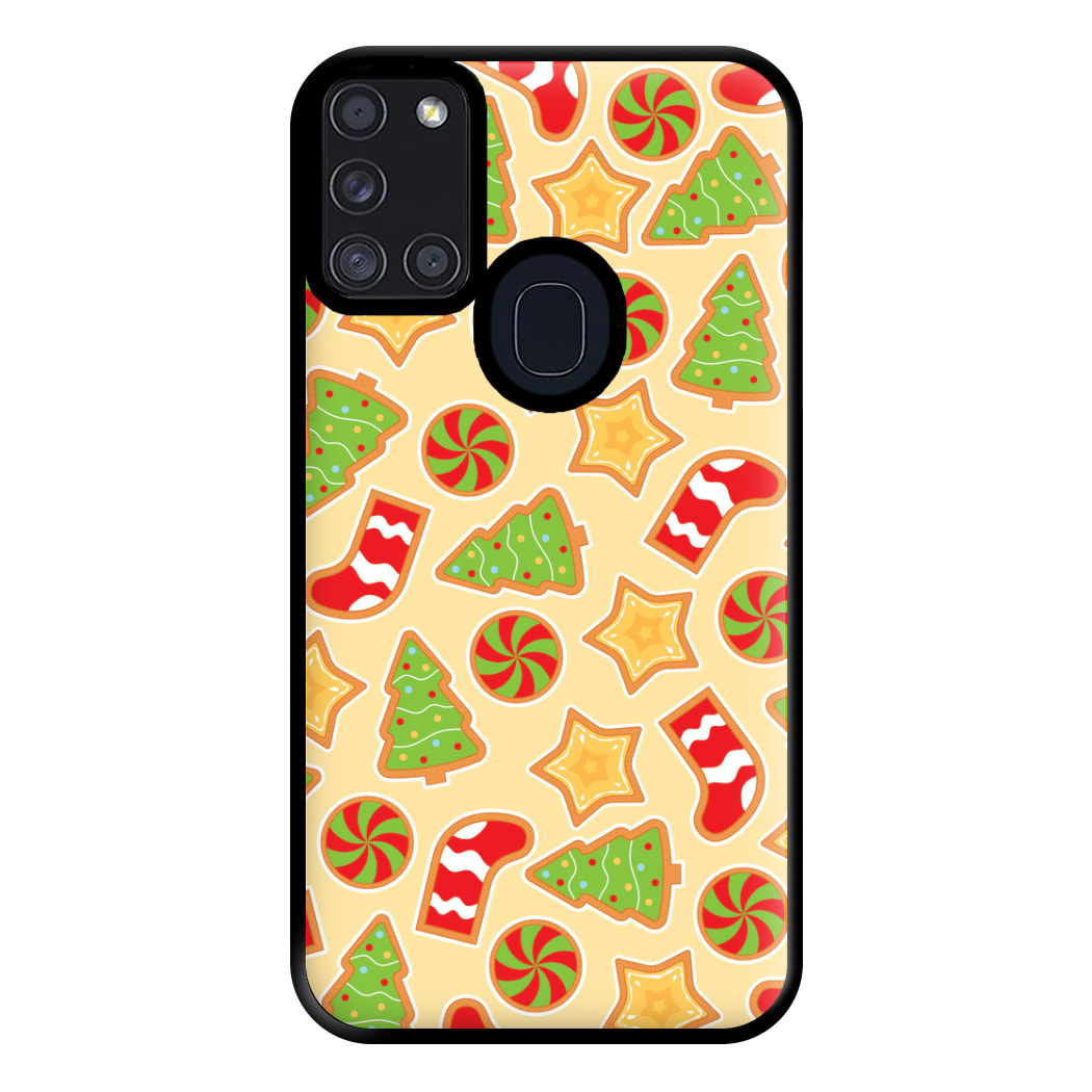 Gingerbread And Stocking Pattern Phone Case for Galaxy A21s