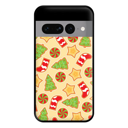 Gingerbread And Stocking Pattern Phone Case for Google Pixel 7 Pro