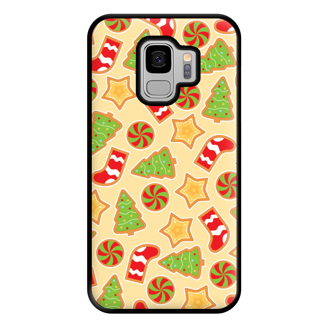 Gingerbread And Stocking Pattern Phone Case for Galaxy S9 Plus