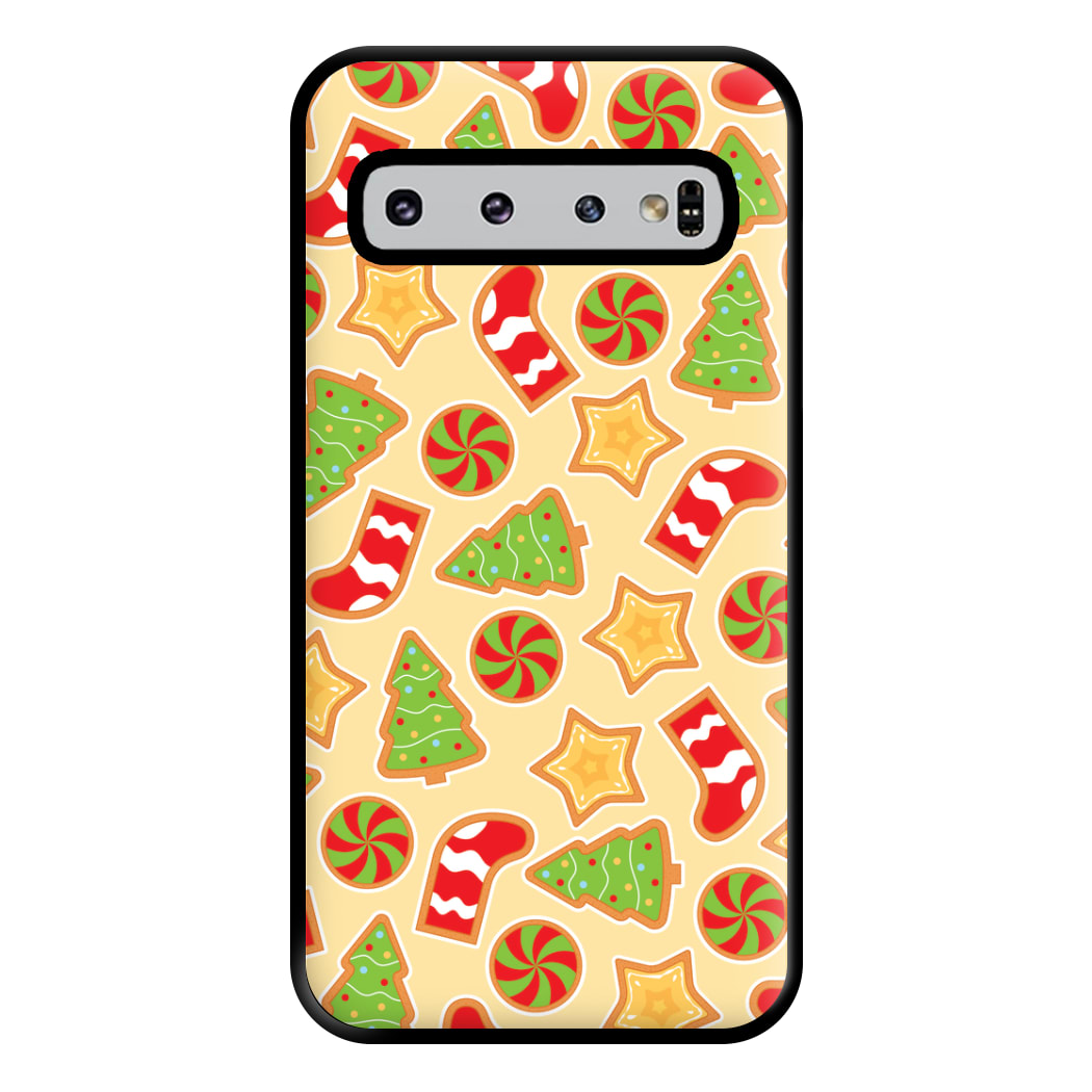 Gingerbread And Stocking Pattern Phone Case for Galaxy S10 Plus