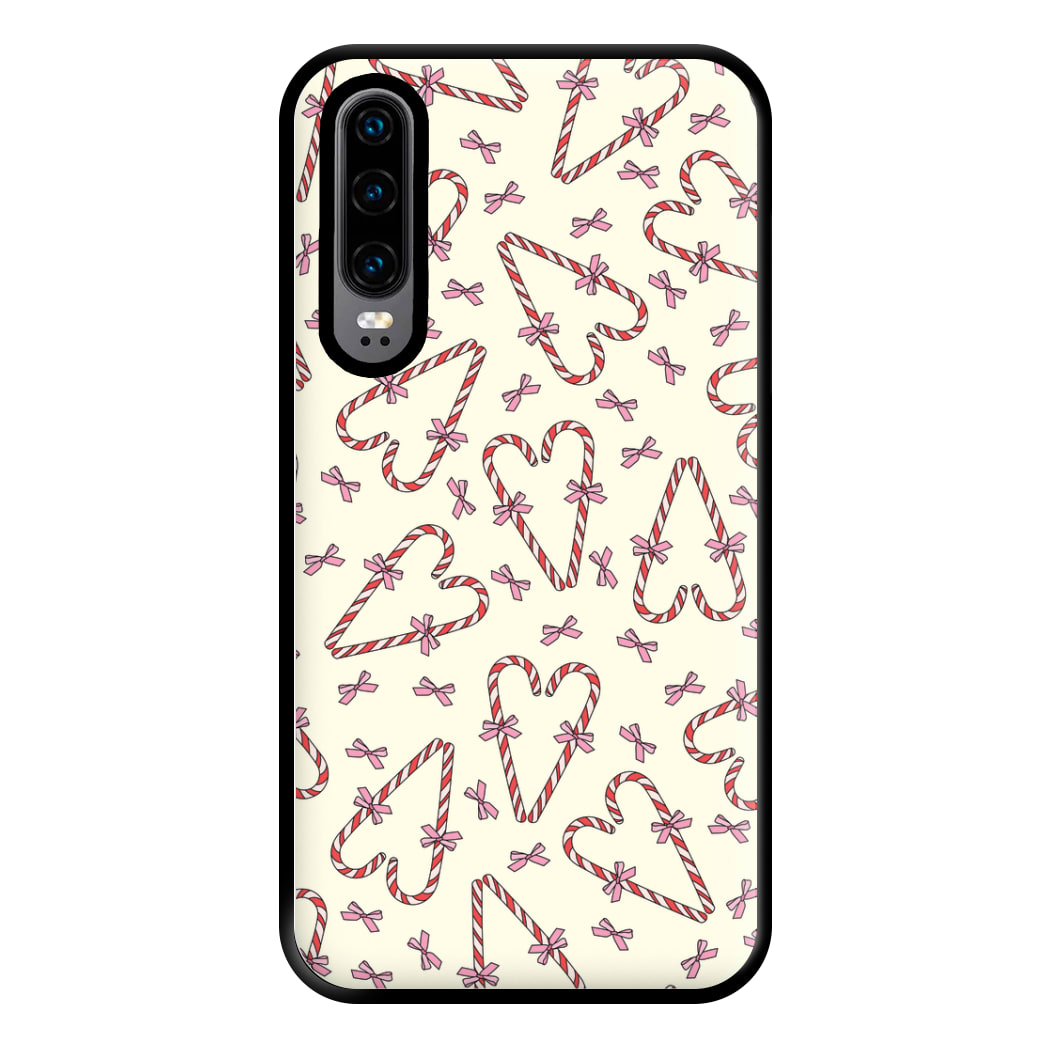 Candy Cane Love Heart Pattern Phone Case for Huawei P30